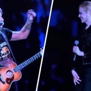 Just as Keith Urban was wrapping up his birthday set, Nicole Kidman shocked the crowd with a surprise entrance, locking eyes with him, whispering something that made him freeze, and then singing in a way so raw and electric that the entire night became less of a concert and more of a love story unfolding under the lights