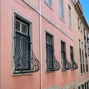 If you see window grills with a curve at the bottom here’s what it means