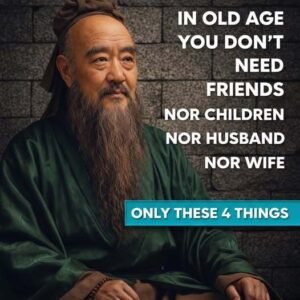Confucius taught that peaceful old age grows from how one lives earlier.