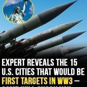 Nuclear expert Alex Wellerstein identified 15 U.S. cities likely to be hit first in a hypothetical World War III scenario. The list includes small strategic cities near missile bases and major population centers such as Great Falls, Cheyenne, Honolulu, Omaha, Colorado Springs, Washington D.C., Seattle, San Francisco, Houston, Chicago, Los Angeles, and New York City. Targets depend on military infrastructure, population, and symbolic importance.
