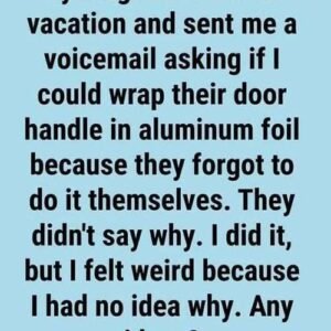 The Trick Using Aluminum Foil on Door Handles