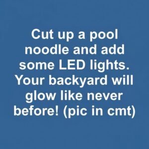 Transforming a Simple Pool Noodle into a Glowing Backyard Feature That Reimagines Outdoor Living Through Light, Color, Creativity, and Budget-Friendly DIY Design, Turning Ordinary Nights into Magical, Family-Friendly Experiences Filled with Warmth, Connection, Imagination, and Eye-Catching Outdoor Ambiance Everyone Can Enjoy Together