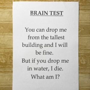 What Survives a Huge Fall but Dies in Water