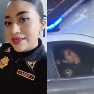 Policewoman Filmed After Work