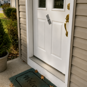 I Noticed a Piece of Tape on My Front Door and Thought It Was Nothing – A Week Later, My Neighbor Moved Out and Said, ‘You’re Next’