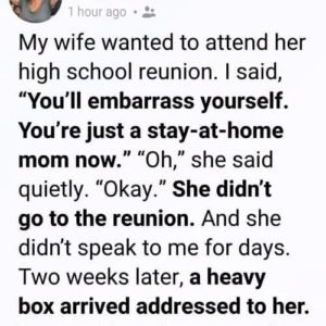 When Anna Mentioned Her High School Reunion